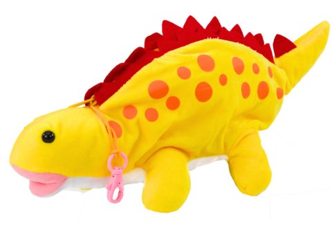 LEAN Toys Pluszowy Dinozaur Piórnik Schowek Zawieszka Żółty LEAN Toys Pluszowy Dinozaur Piórnik Schowek Zawieszka Żółty