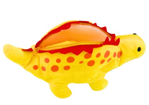 LEAN Toys Pluszowy Dinozaur Piórnik Schowek Zawieszka Żółty LEAN Toys Pluszowy Dinozaur Piórnik Schowek Zawieszka Żółty
