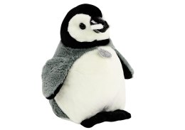 LEAN Toys Pluszowy Pingwin Maskotka Przytulanka Pluszak Szary 30 cm