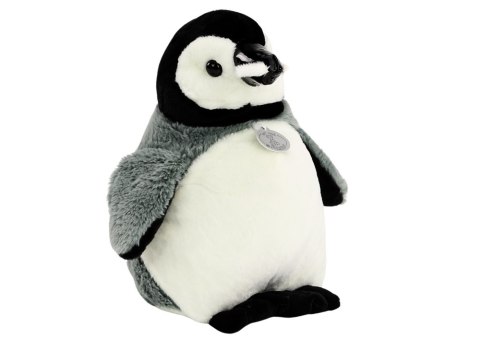 LEAN Toys Pluszowy Pingwin Maskotka Przytulanka Pluszak Szary 30 cm