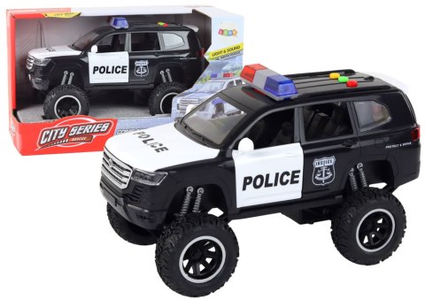 LEAN Toys Pojazd Terenowy Raptor Policja Czarny Otwierane Drzwi Dźwięk Światła LEAN Toys Pojazd Terenowy Raptor Policja Czarny Otwierane Drzwi Dźwięk Światła