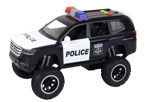 LEAN Toys Pojazd Terenowy Raptor Policja Czarny Otwierane Drzwi Dźwięk Światła LEAN Toys Pojazd Terenowy Raptor Policja Czarny Otwierane Drzwi Dźwięk Światła