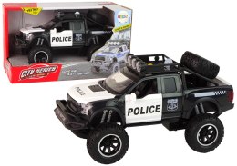 LEAN Toys Pojazd Terenowy Raptor Policja Czarny Otwierane Drzwi Dźwięk Światła