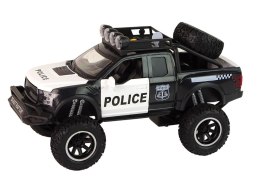 LEAN Toys Pojazd Terenowy Raptor Policja Czarny Otwierane Drzwi Dźwięk Światła