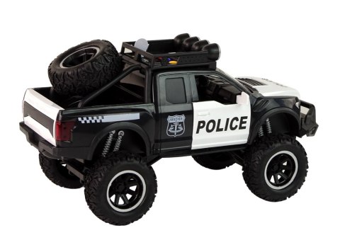 LEAN Toys Pojazd Terenowy Raptor Policja Czarny Otwierane Drzwi Dźwięk Światła LEAN Toys Pojazd Terenowy Raptor Policja Czarny Otwierane Drzwi Dźwięk Światła