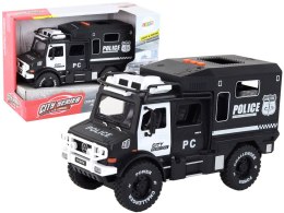 LEAN Toys Wóz Terenowy Policyjny Policja 1:14 Radiowóz Światła Dźwięki Czarny