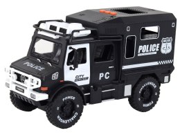 LEAN Toys Wóz Terenowy Policyjny Policja 1:14 Radiowóz Światła Dźwięki Czarny