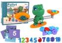LEAN Toys Zabawka Edukacyjna Dinozaur Waga Działania Matematyczne