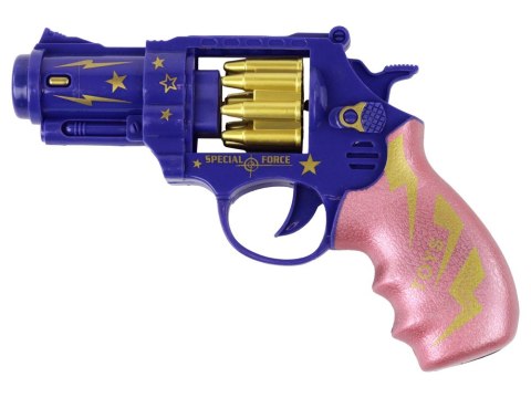 LEAN TOYS Pistolet Niebiesko - Różowy Revolver Broń Dźwięki Światła LEAN TOYS Pistolet Niebiesko - Różowy Revolver Broń Dźwięki Światła