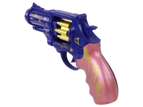LEAN TOYS Pistolet Niebiesko - Różowy Revolver Broń Dźwięki Światła LEAN TOYS Pistolet Niebiesko - Różowy Revolver Broń Dźwięki Światła
