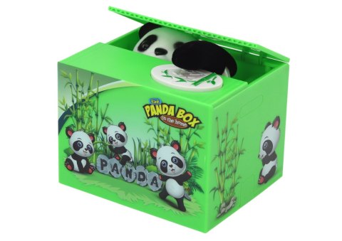 LEAN TOYS Skarbonka Panda Nauka Oszczędzania Miś Zielone Pudełko LEAN TOYS Skarbonka Panda Nauka Oszczędzania Miś Zielone Pudełko