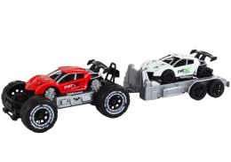 LEAN Toys Auto Terenowe Czerwone Laweta Pojazd Sportowy Zestaw