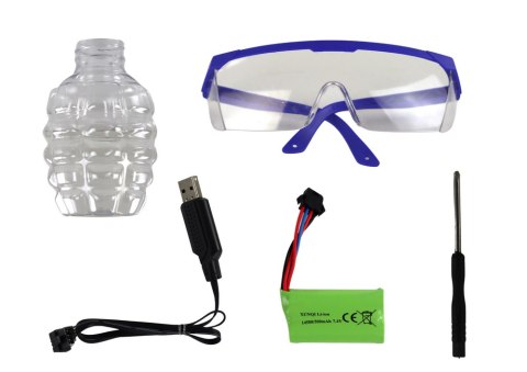 LEAN Toys Elektryczny Karabin Na Kulki Wodne Okulary Czerwone Grafiti LEAN Toys Elektryczny Karabin Na Kulki Wodne Okulary Czerwone Grafiti
