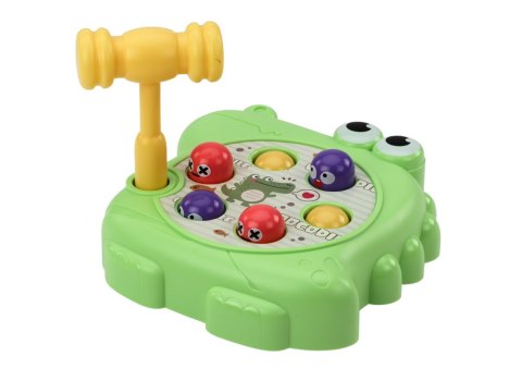 LEAN Toys Gra Zręcznościowa Wac A Mole Krokodyl Młotek Zielony LEAN Toys Gra Zręcznościowa Wac A Mole Krokodyl Młotek Zielony