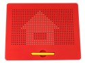 LEAN Toys Magnetyczna Tablica Pad Edukacyjny Kulki Szablony Czerwona 714 ele.