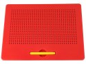 LEAN Toys Magnetyczna Tablica Pad Edukacyjny Kulki Szablony Czerwona 714 ele.