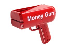 LEAN Toys Pistolet Na Pieniądze Strzelający Czerwony Wyrzutnia Money Gun Banknoty