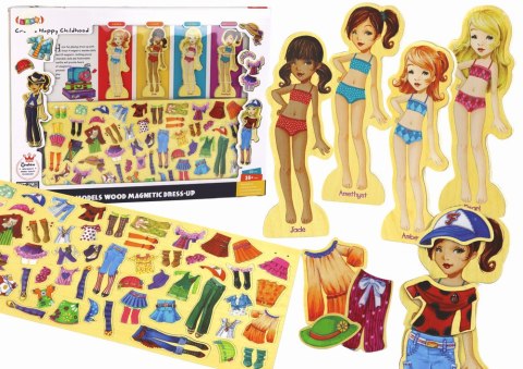 LEAN Toys Puzzle Magnetyczne Lalki Ubrania Stylizacja 65 Elementów Ubioru LEAN Toys Puzzle Magnetyczne Lalki Ubrania Stylizacja 65 Elementów Ubioru