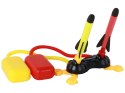 LEAN Toys Wyrzutnia Rakiet Piankowych Pompka Żółta Czerwona 6 Sztuk