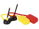 LEAN Toys Wyrzutnia Rakiet Piankowych Pompka Żółta Czerwona 6 Sztuk