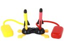 LEAN Toys Wyrzutnia Rakiet Piankowych Pompka Żółta Czerwona 6 Sztuk