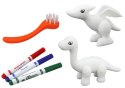 LEAN Toys Zestaw Artystyczny DIY Dinozaury Figurki 2szt Pisaki Szczotka