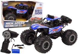 LEAN Toys Auto Terenowe Zdalnie Sterowane RC 1:8 Amortyzatory Niebieskie