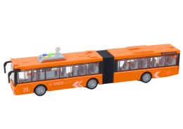 LEAN Toys Autobus Przegubowy Miejski 1:16 Napęd Światła Dźwięki Napęd Pomarańczowy