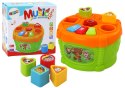 LEAN Toys Bębenek Interaktywny Edukacyjny Kształty Zielono- Pomarańczowy