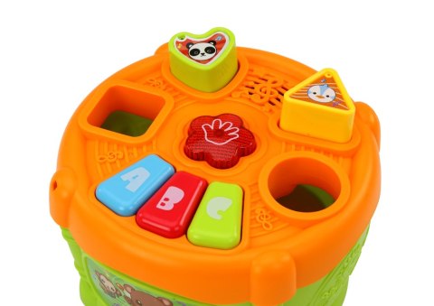 LEAN Toys Bębenek Interaktywny Edukacyjny Kształty Zielono- Pomarańczowy LEAN Toys Bębenek Interaktywny Edukacyjny Kształty Zielono- Pomarańczowy