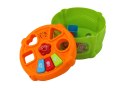 LEAN Toys Bębenek Interaktywny Edukacyjny Kształty Zielono- Pomarańczowy