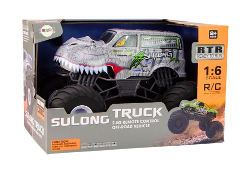 LEAN Toys Duże Auto Terenowe Zdalnie Sterowane 2.4G RC 1:6 Dinozaur LEAN Toys Duże Auto Terenowe Zdalnie Sterowane 2.4G RC 1:6 Dinozaur