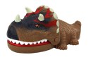 LEAN Toys Gra Zręcznościowa Gryzący Dinozaur Triceratops Brązowy Światła Dźwięki
