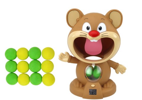 LEAN Toys Gra Zręcznościowa Strzelanie Do Chomika Pistolet Kulki LEAN Toys Gra Zręcznościowa Strzelanie Do Chomika Pistolet Kulki