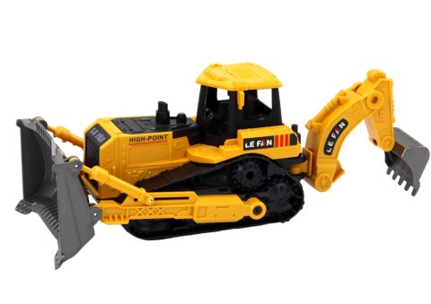 LEAN Toys Koparka Gąsienicowa Pojazd Budowlany 2 Łyżki Żółta LEAN Toys Koparka Gąsienicowa Pojazd Budowlany 2 Łyżki Żółta