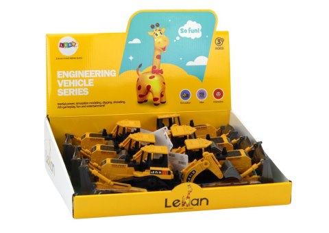 LEAN Toys Koparka Gąsienicowa Pojazd Budowlany 2 Łyżki Żółta LEAN Toys Koparka Gąsienicowa Pojazd Budowlany 2 Łyżki Żółta