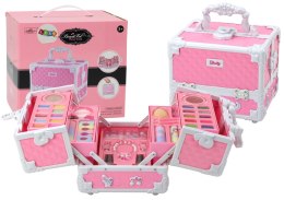 LEAN Toys Kuferek Walizka Zestaw Piękności Biżuteria Kosmetyki Różowy