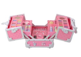 LEAN Toys Kuferek Walizka Zestaw Piękności Biżuteria Kosmetyki Różowy