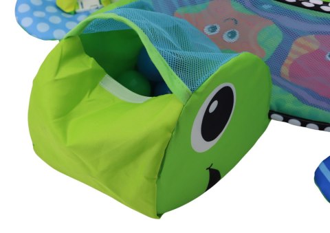 LEAN Toys Mata Leżanka Dla Niemowlaka Basenik Kulki 3w1 Żółw LEAN Toys Mata Leżanka Dla Niemowlaka Basenik Kulki 3w1 Żółw