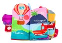 LEAN Toys Miękka Książeczka Edukacyjna Auta Pojazdy Kolorowa Szeleszcząca