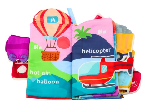 LEAN Toys Miękka Książeczka Edukacyjna Auta Pojazdy Kolorowa Szeleszcząca LEAN Toys Miękka Książeczka Edukacyjna Auta Pojazdy Kolorowa Szeleszcząca
