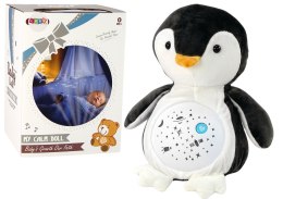 LEAN Toys Pluszowy Miś Usypiający Światła Dźwięki Tryb Nocny i Dzienny Pingwin