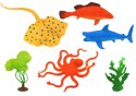 LEAN Toys Zestaw Figurek Zwierząt Morskich 7 Sztuk Rośliny Wodne