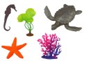 LEAN Toys Zestaw Figurek Zwierząt Morskich 7 Sztuk Rośliny Wodne