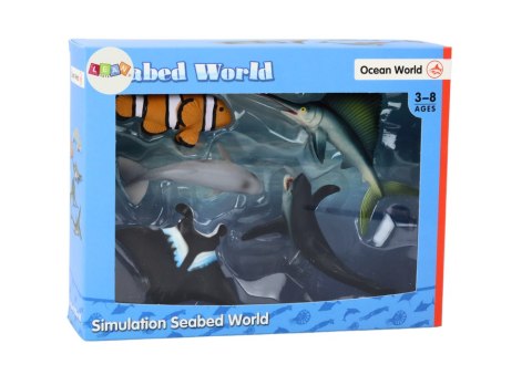 LEAN Toys Zestaw Figurek Zwierząt Morskich Rekin Delfin Płaszczka 5 Sztuk LEAN Toys Zestaw Figurek Zwierząt Morskich Rekin Delfin Płaszczka 5 Sztuk