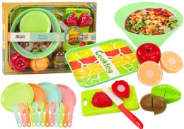 LEAN Toys Zestaw Owoców Do Krojenia Sałatka Sztućce Taca Artykuły Spożywcze 25 ele.