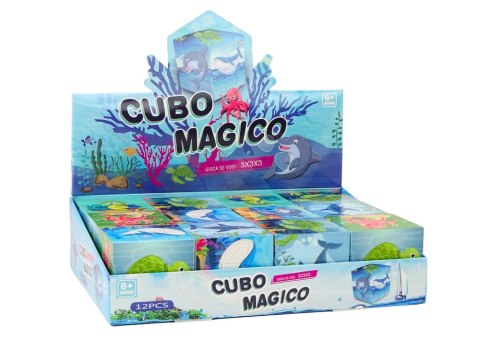 LEAN TOYS Magiczna Kostka Układanka Edukacyjna Zwierzęta Morskie Puzzle Gra Logiczna LEAN TOYS Magiczna Kostka Układanka Edukacyjna Zwierzęta Morskie Puzzle Gra Logiczna