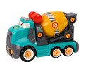 LEAN Toys Ciężarówka Betoniarka Kreskówkowa Do Skręcania DIY Turkusowa