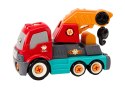LEAN Toys Ciężarówka Z Hakiem Kreskówkowa Do Skręcania DIY Pomarańczowy Dźwig