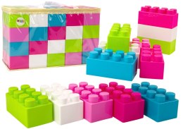 LEAN Toys Duże Klocki Konstrukcyjne W Torbie Naklejki Kolorowe 20 El
